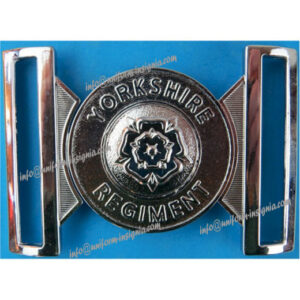 Yorkshire Regiment (14th/15th, 19th & 33rd/76th) Locket Type Buckle Chrome-plated Stable Belt, belt-plate or buckle