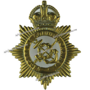Corps Of Commissionaires Cross-Belt Badge with King's Crown. Brass Stable Belt, belt-plate or buckle