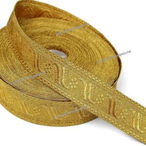 1/4" (31-33mm) wide Pattern of ribbons and flowers Perfect for formal uniforms and military-style garments
