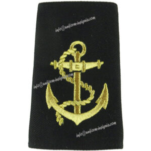 QARNNS Petty Officer Slip-On Rank Slide Red On Black Woven QC. Naval Branch, rank or miscellaneous insignia