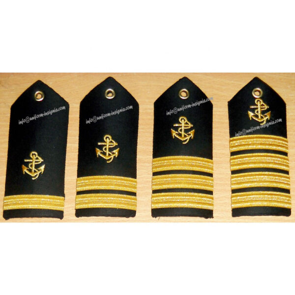  Multi Stripe Anchor Shoulder Boards and Epaulets High Quality Customized Gold Bullion French Braided Bulk Supplies