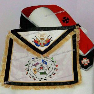 Masonic Scottish Rite 32 Degree Master of the Royal Secret regalia Apron + sash