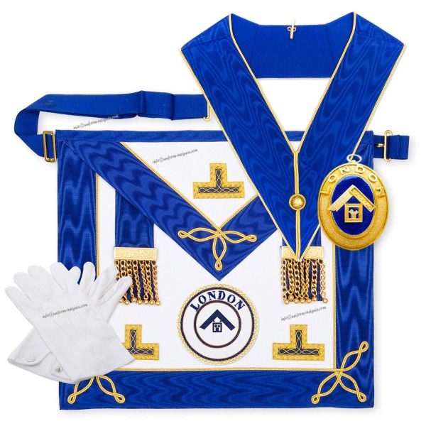 Masonic Regalia Provincial London Grand Rank Undress Lambskin Leather Apron Pack