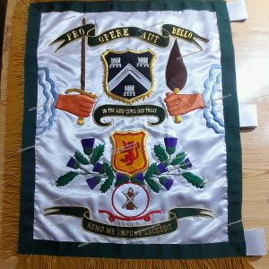 Hand embroidery flags and banners