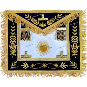 MASONIC Grand Master Sun Apron Bullion Hand Embroidered fine Work %100 LAMBSKIN