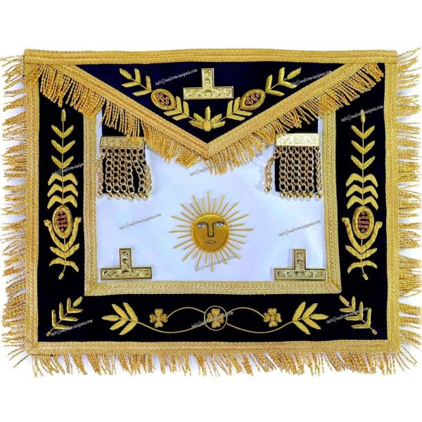 MASONIC Grand Master Sun Apron Bullion Hand Embroidered fine Work %100 LAMBSKIN