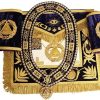 DEPUTY GRAND MASTER 100% LAMB SKIN APRON WITH COLLAR, CUFFS & JEWEL