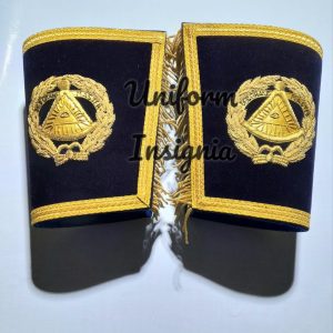 DEPUTY GRAND MASTER 100% LAMB SKIN APRON WITH COLLAR, CUFFS & JEWEL
