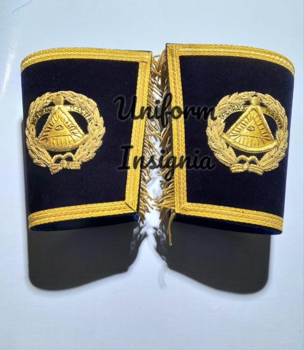 DEPUTY GRAND MASTER 100% LAMB SKIN APRON WITH COLLAR, CUFFS & JEWEL