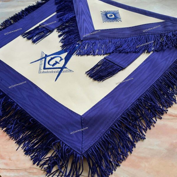 Masonic Regalia Master Mason BLUE APRON EMBROIDERED