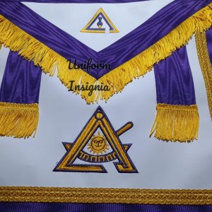 Master Royal & Select Masters English Regulation Apron - Purple With Gold Fringe