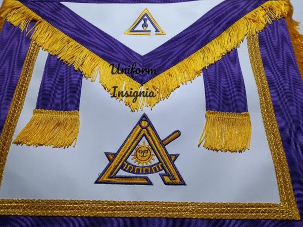 Master Royal & Select Masters English Regulation Apron - Purple With Gold Fringe