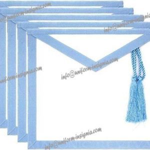 Masonic Regalia New Jersey Regulation Officer Apron (Lambskin) 5 Aprons Set