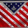 American Flag Past Master Masonic Apron - [Red White & Blue]