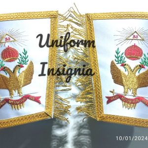 Masonic 33rd Degree Apron, Collar and Cuff Set