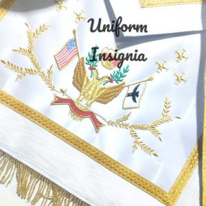 Masonic 33rd Degree Apron, Collar and Cuff Set